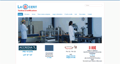Desktop Screenshot of labcert.it